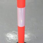 orange flexible-bollard