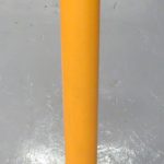 Capped yellow bollard