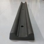 black rubber wall guard